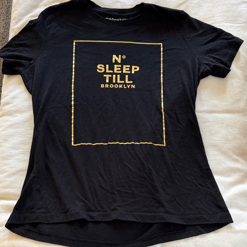 Brooklyn Industries Black Tee with Gold Graphic